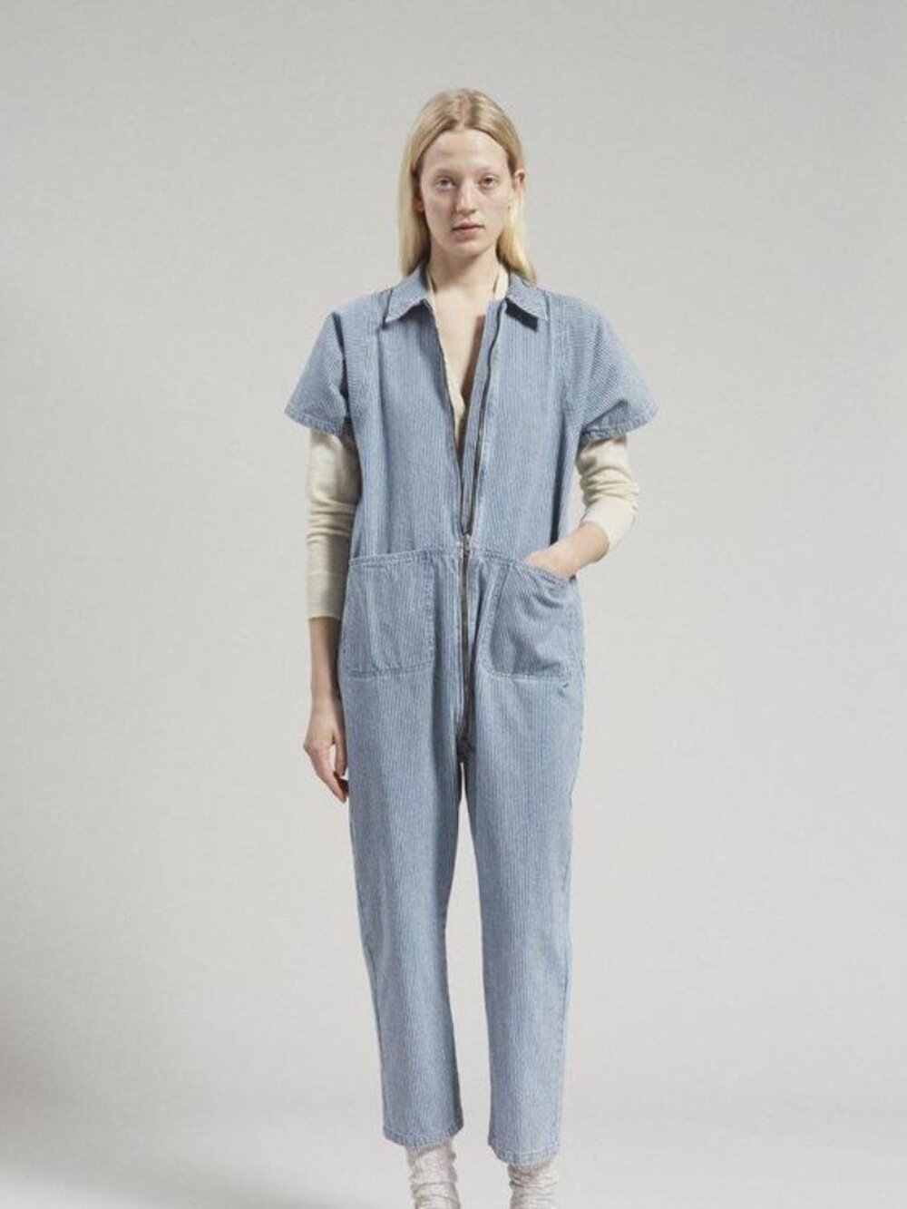 Rachel Comey Barrie Jumpsuit in Railroad Stripe